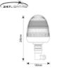 Picture of Amber Pole Mount Rotating Bulb Beacon